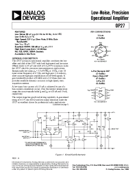 Datasheet OP27AJ manufacturer Analog Devices